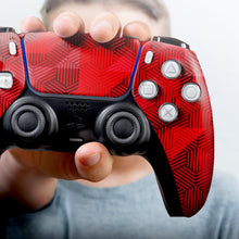 Load image into Gallery viewer, Red Geometry Custom Wireless PS5 Controller
